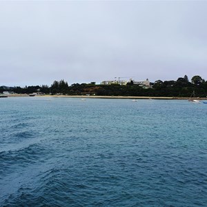The main commercial area is near to the beach