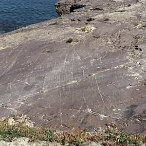 Glacial scrape marks