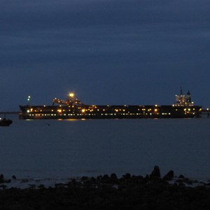 Loading iron ore around the clock