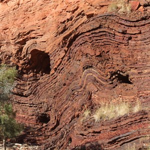 Tortured rock at Hamersley Gorge