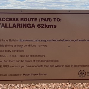 Intersection with information signs