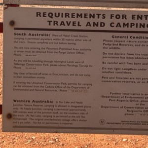 Intersection with information signs