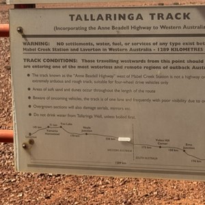 Intersection with information signs