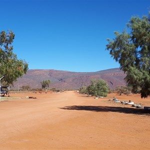 Exit road from station/resort - great view of Mt Augustus