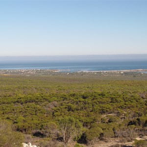 Kalbarri town in distance