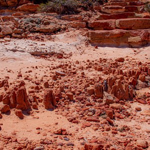 Miniature sandstone pinnacles