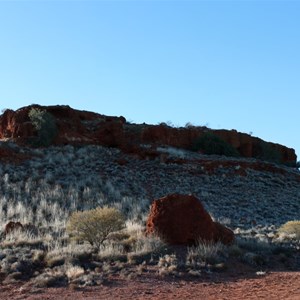 View from the camping spot on Hanns Tabletop Hill