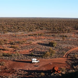 Looking down from Hanns Tabletop Hill