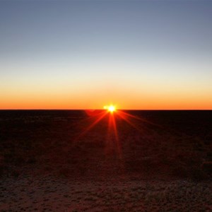 Sunset view at the top of Hanns Tabletop Hill