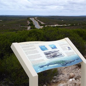 Molah Hill signage; looking north.