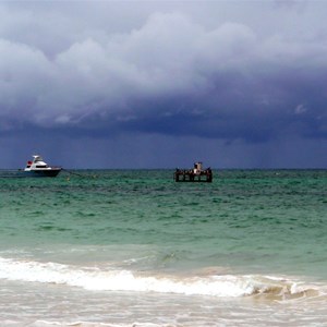Threatening skies over the fleet.