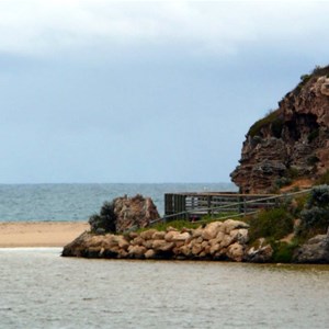 Boardwalk at the Moore River mouth.