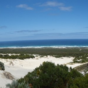 Approaching the beach