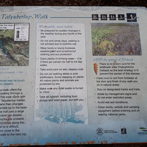 Talyuberlup Peak Walk Trail Sign