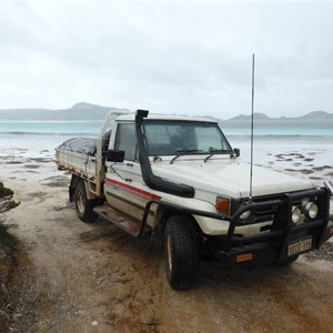 Lucky bay on a rainy day