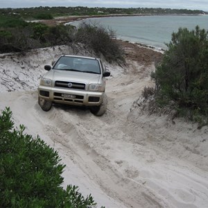 Exit off beach weed onto soft sand