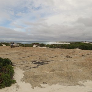 View south from top of point