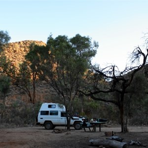 camp site at John Hayes Rockhole section