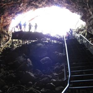 Large boulders from roof collapse