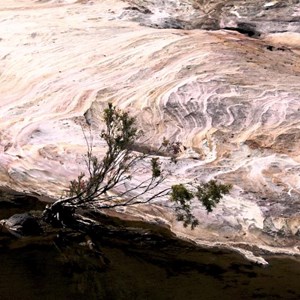 Erosion in the rocks of the gorge