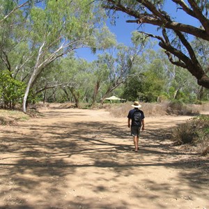Sandy riverside walk
