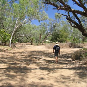 Sandy riverside walk