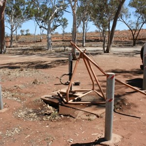 Hand pump at the southern entrance