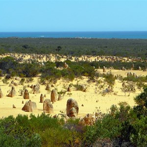 Nambung NP looking oceanwards.