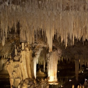 Inside lake cave