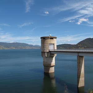 Hoist house atop gate shaft