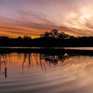 sunset at the Eastern boat ramp