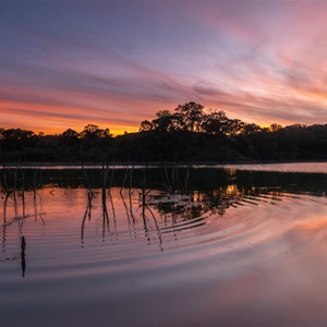 sunset at the Eastern boat ramp