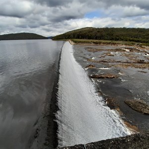Spillway discharging