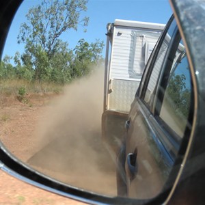 It's a dusty drive