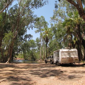 A shady rest stop