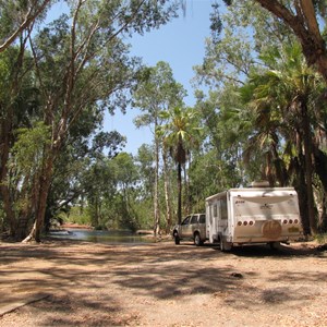 A shady rest stop