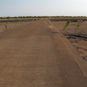 Causeway over rock bar