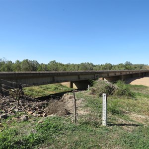 Flood gauges at bridge