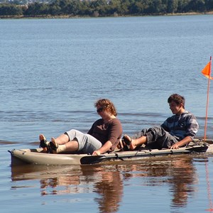 Family fun on the water.