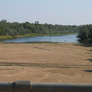 Upstream across sandbar