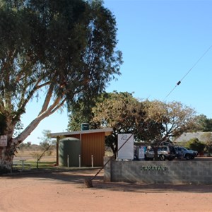 Main gate of Windorah Caravan Park