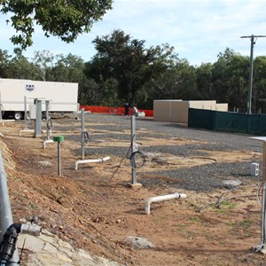 Area set up for hut installation