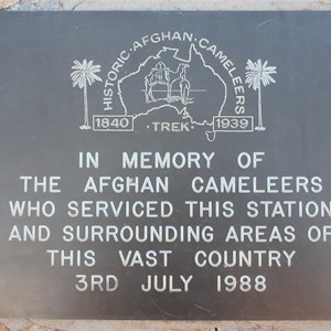 Cordillo Downs Woolshed, 15 June 2018...plaque on the outside wall