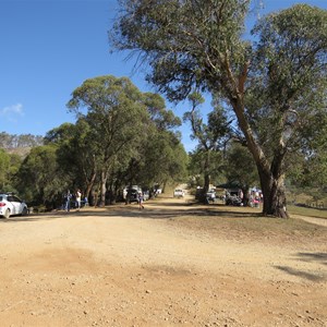 Westward view over campsites