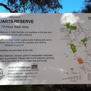 Signboard with campers info