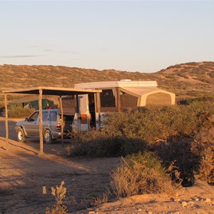 Sheltered campsite