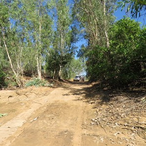 Boatramp beside van park