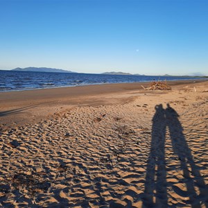 Moonrise over the beach