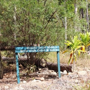 Upper Stony walking tracks sign