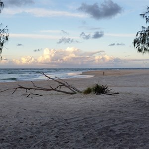 Inskip Point camping by the beach